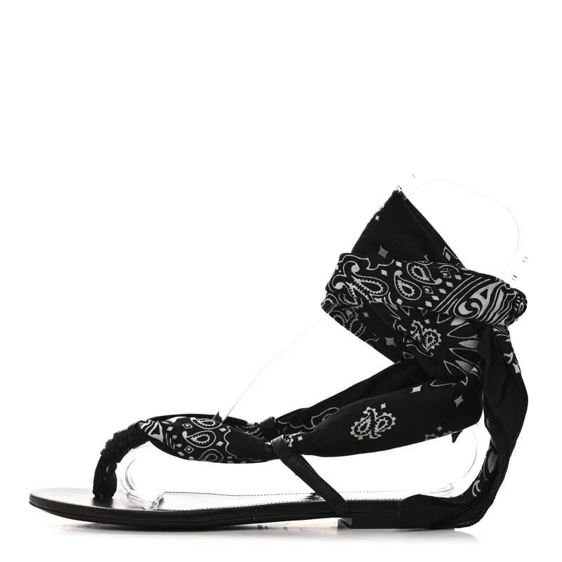 Saint Laurent — Cotton Paisley Print — Designer Shoe — resale