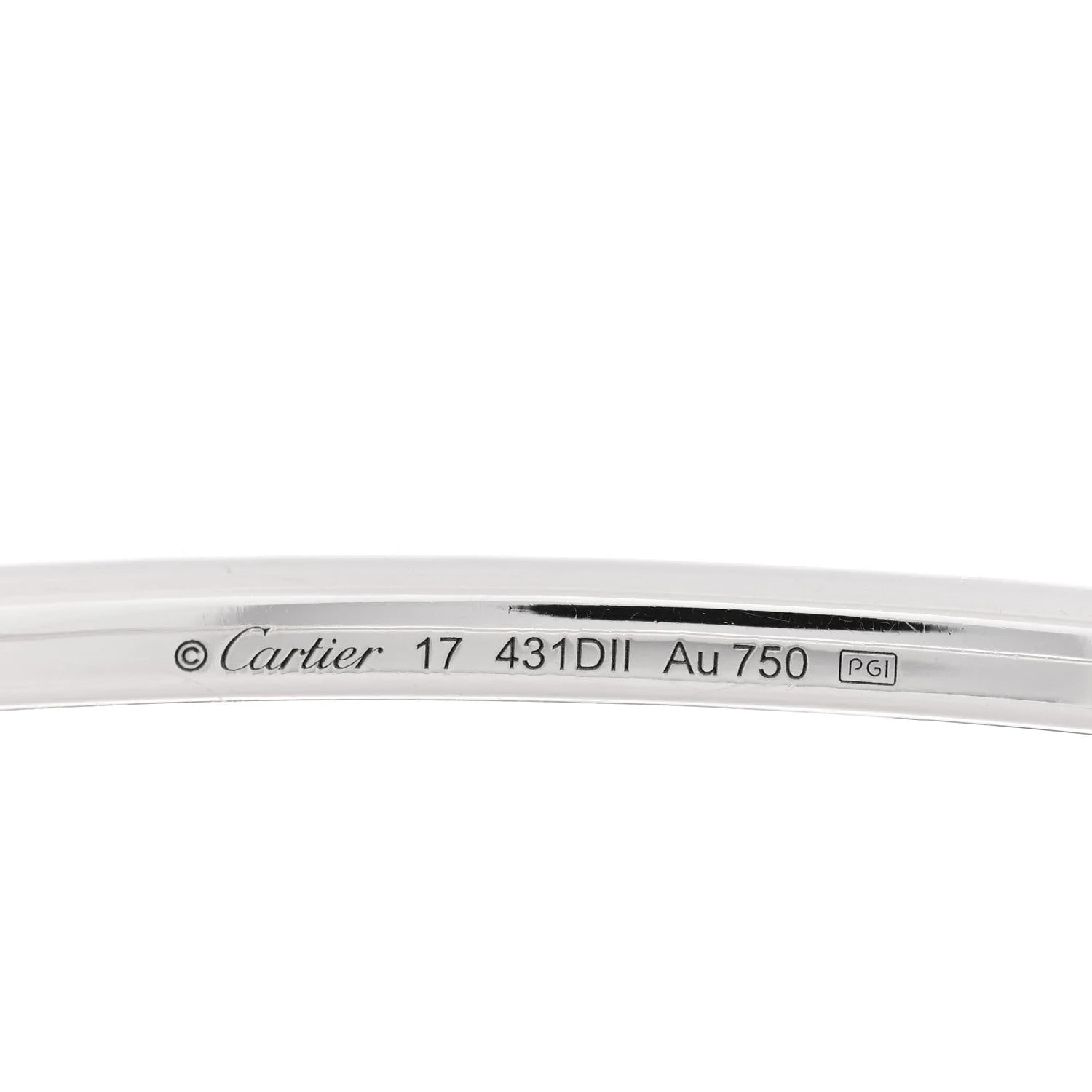 18K White Gold Etincelle de Cartier Bangle 17 3