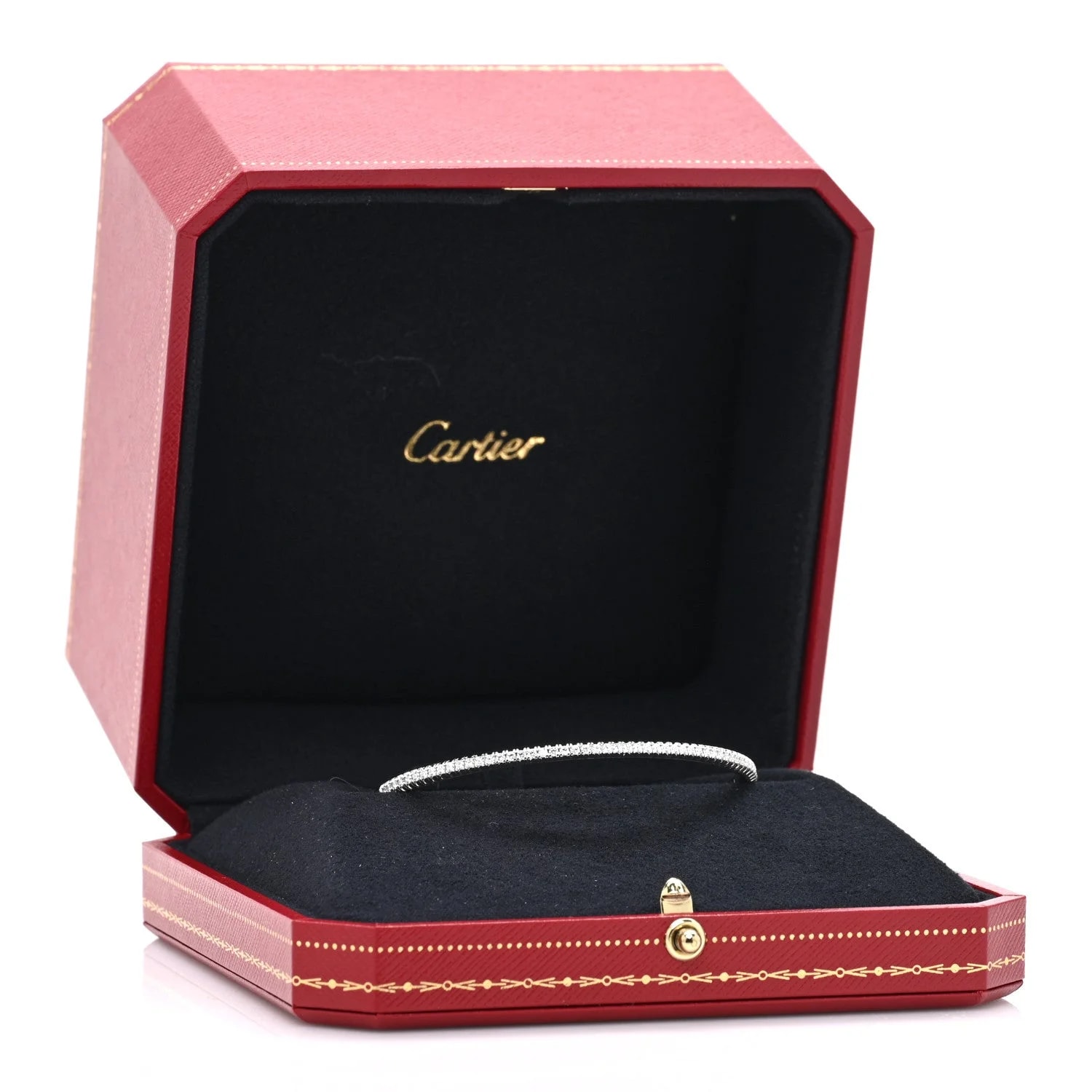 18K White Gold Etincelle de Cartier Bangle 17 4