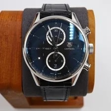 [Very Good] TAG Heuer Carrera Chronograph Calibre 1887 43mm Black Dial 2