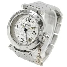 Cartier Pasha C W31078M7 Stainless Steel 35mm Silver Dial Automatic #NW1557 2