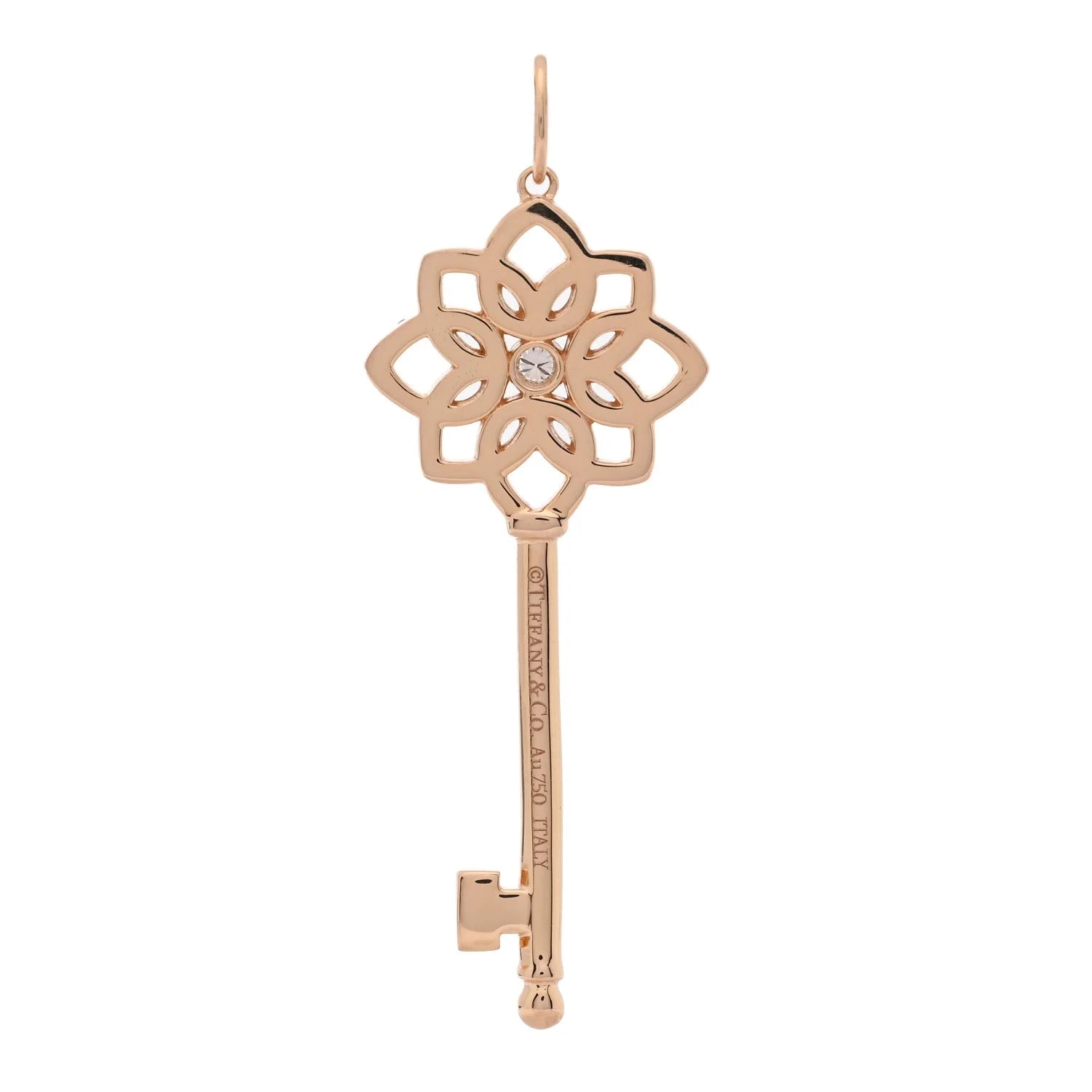 18K Rose Gold Medium Woven Key 3