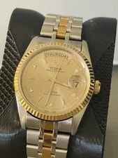 Tudor Prince Date Day 76213 Diamond Dial 36mm Automatic Two Tone 2