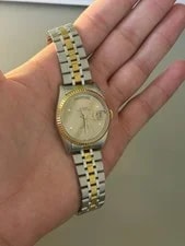 Tudor Prince Date Day 76213 Diamond Dial 36mm Automatic Two Tone 4