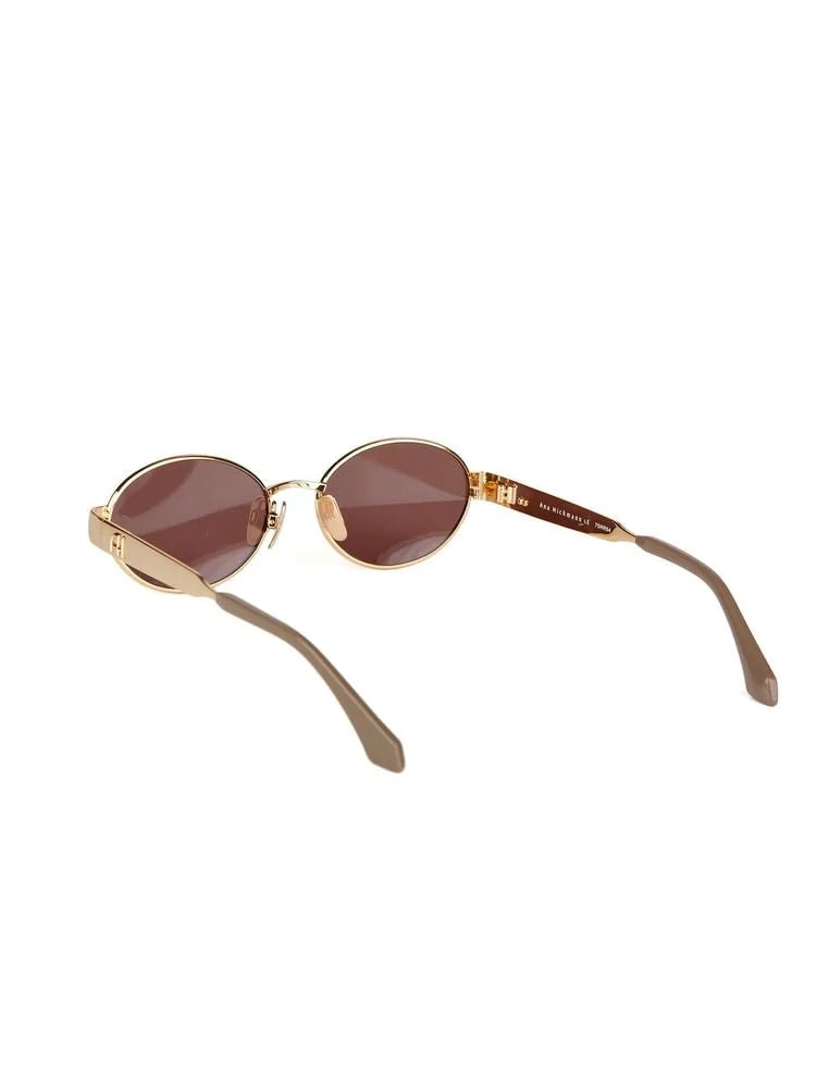 Ana Hickmann Ah3341 Metal Frame Oval Sunglasses — 4