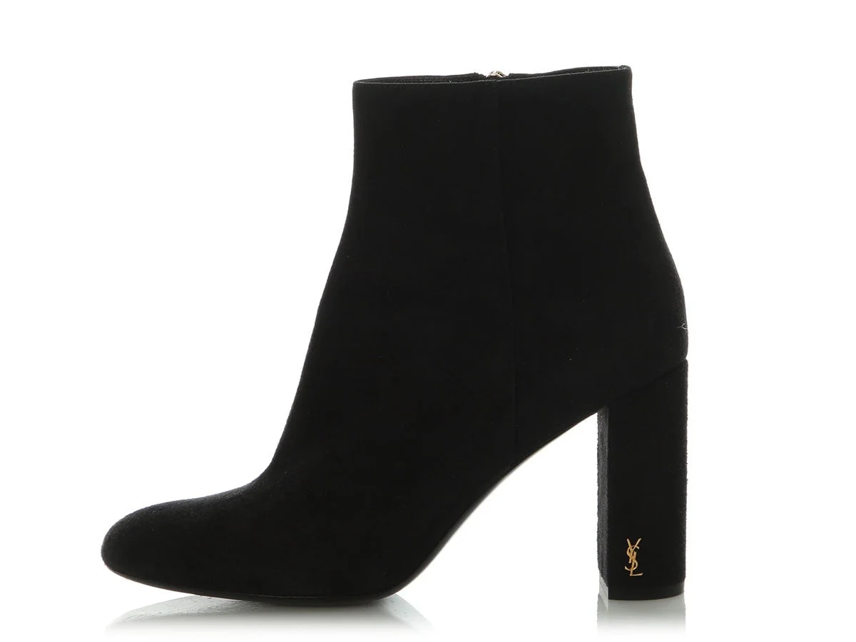 Saint Laurent — Saint Laurent LouLou 95 Zip Ankle — Designer Shoe — resale