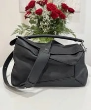 Loewe Puzzle Edge Large Logo-Debossed Full-Grain Messenger 4