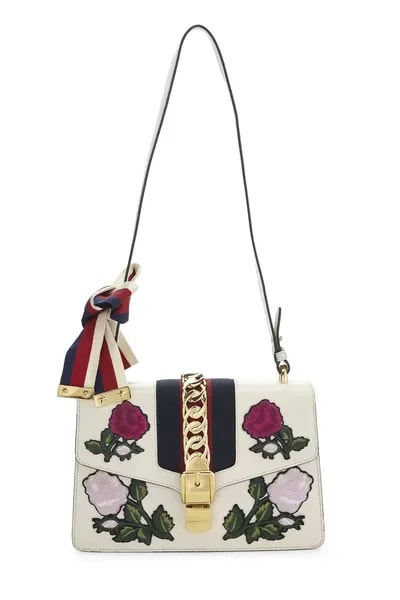 Gucci — Embroidered Sylvie Small — Handbag — resale
