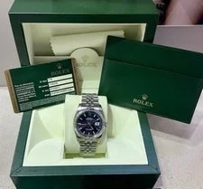 Rolex Datejust 36MM Blue Index Dial S/S Jubilee 116234 4