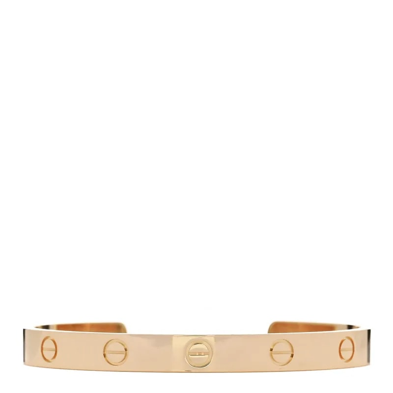 18K Yellow Gold Love Cuff 17 2
