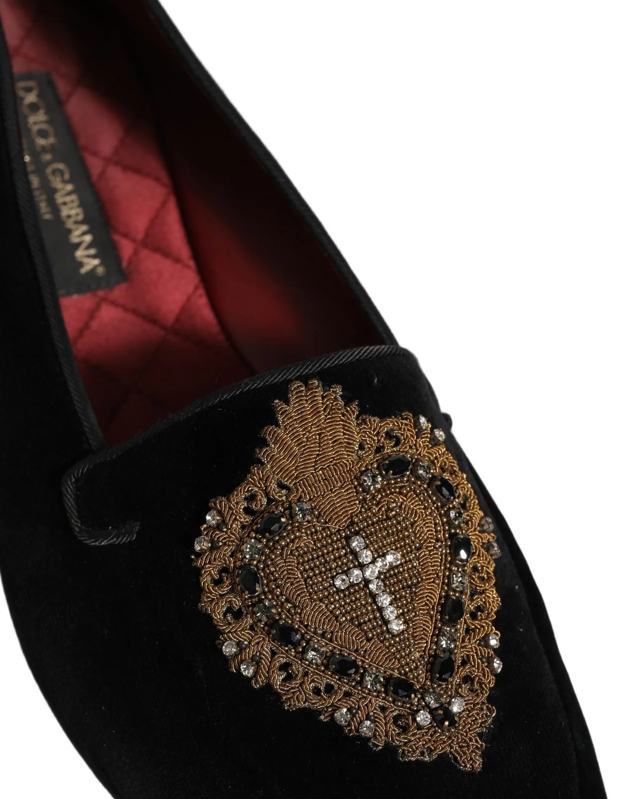 Dolce & Gabbana — Dolce & Gabbana Sacred Heart Dress Loafers Shoes — Designer Shoe — resale