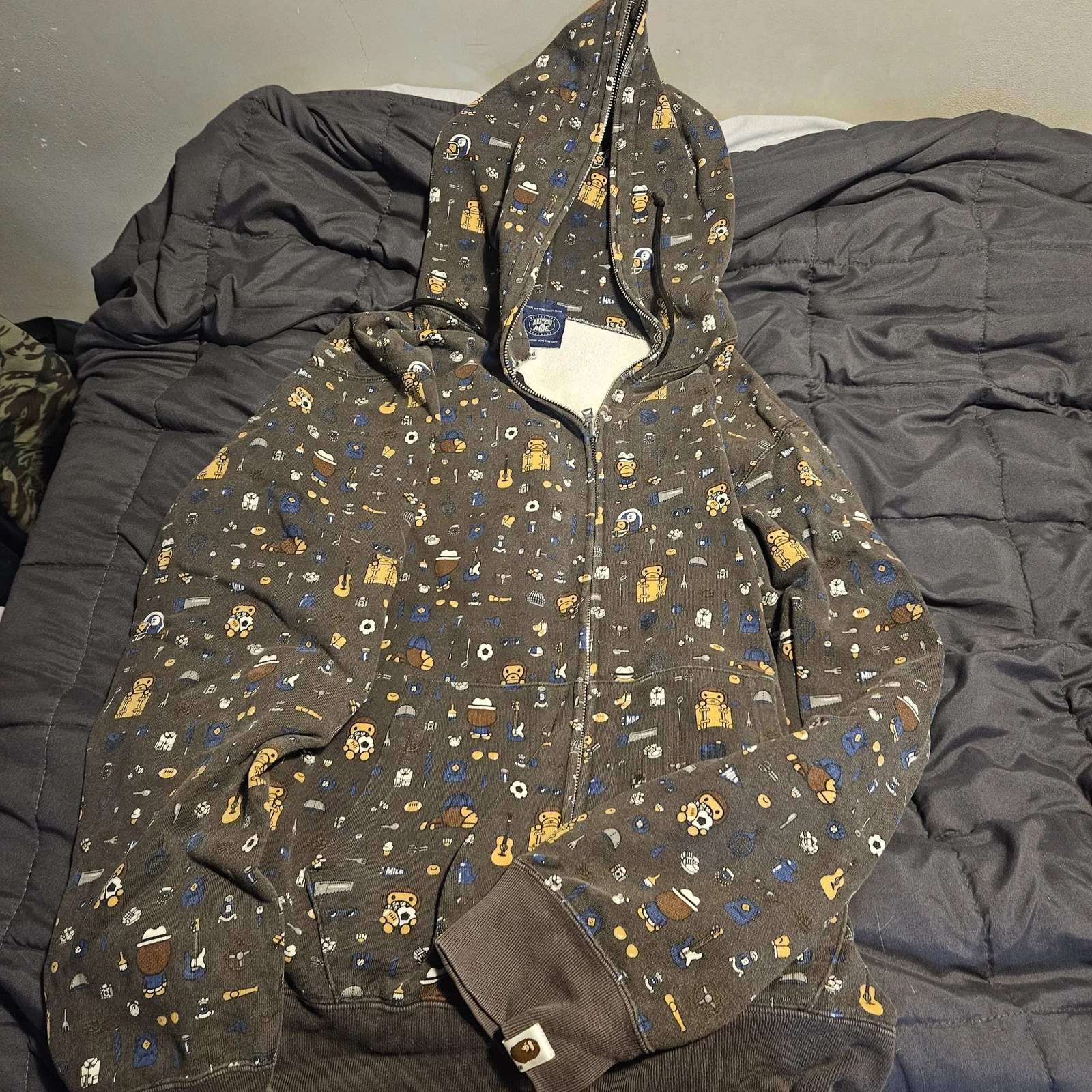 BAPE — Bape Nigo All Over Milo Hobby Hoodie — streetwear — resale