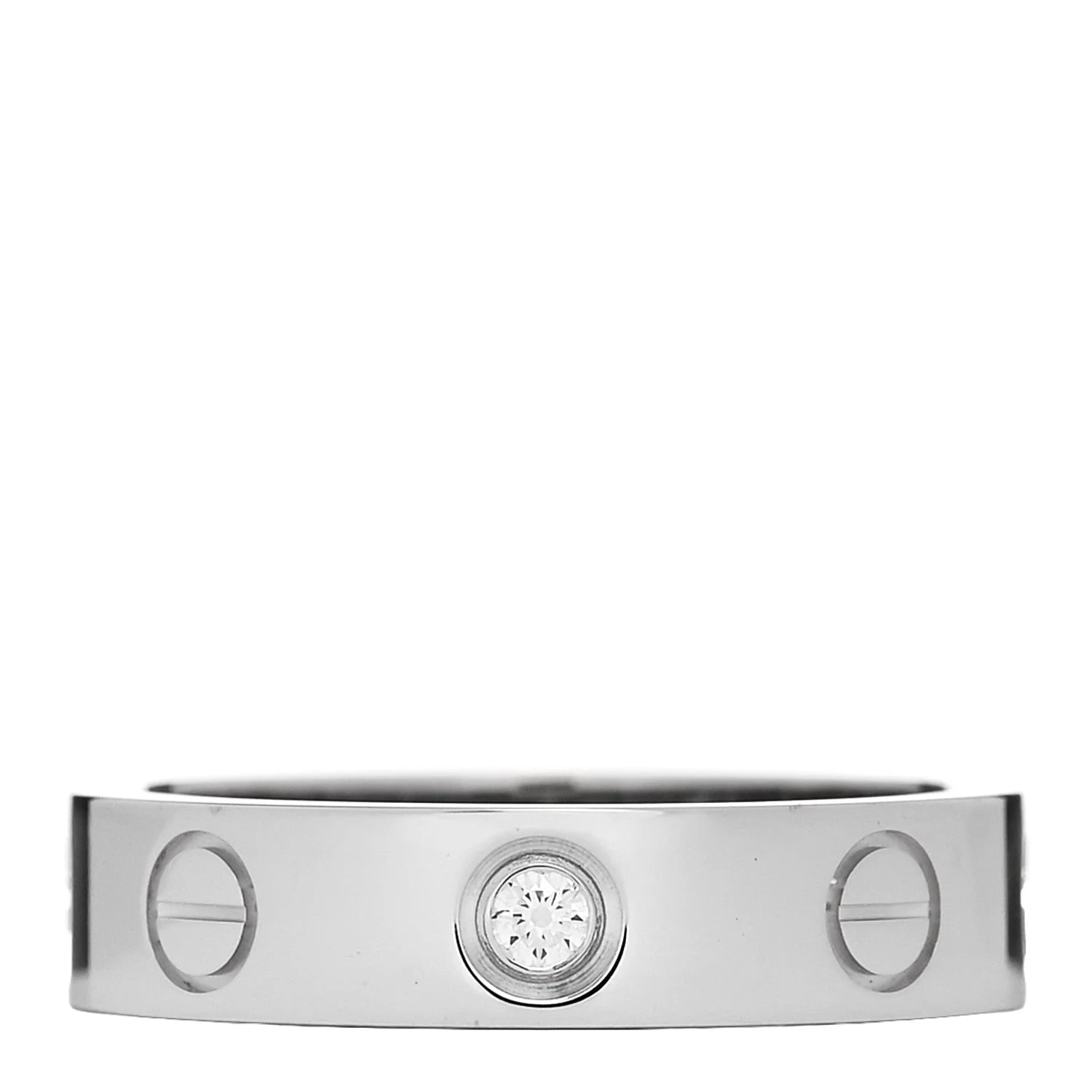 Cartier — 18K White Gold 4mm Love Wedding Band 46 3.75 — Jewelry — resale