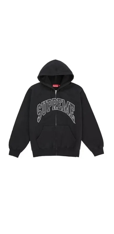 Supreme Cracked Raglan Zip Up Hooded Sweatshirt 3