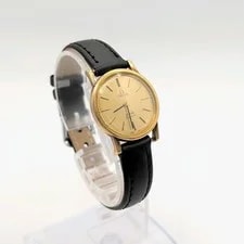 Omega de Ville Quartz Gold Dial Push Crown 4
