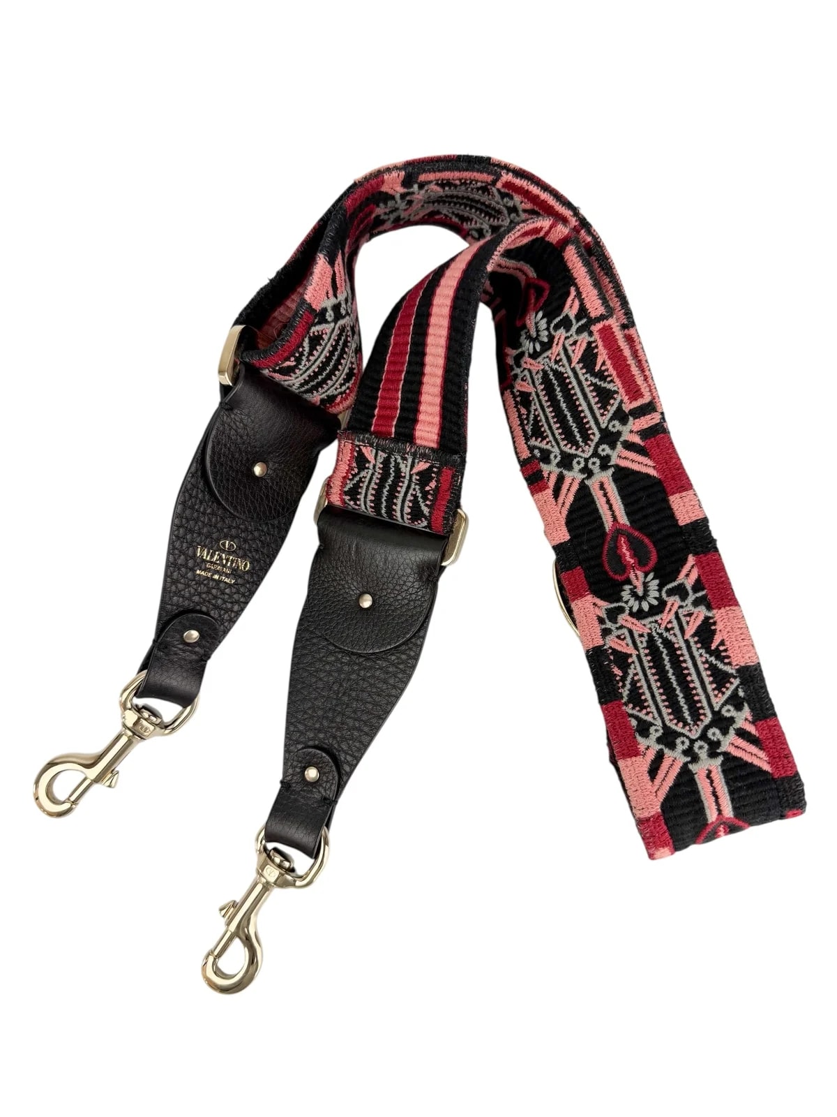 Valentino — Valentino Heart Embroidered Guitar Strap — Accessory — resale
