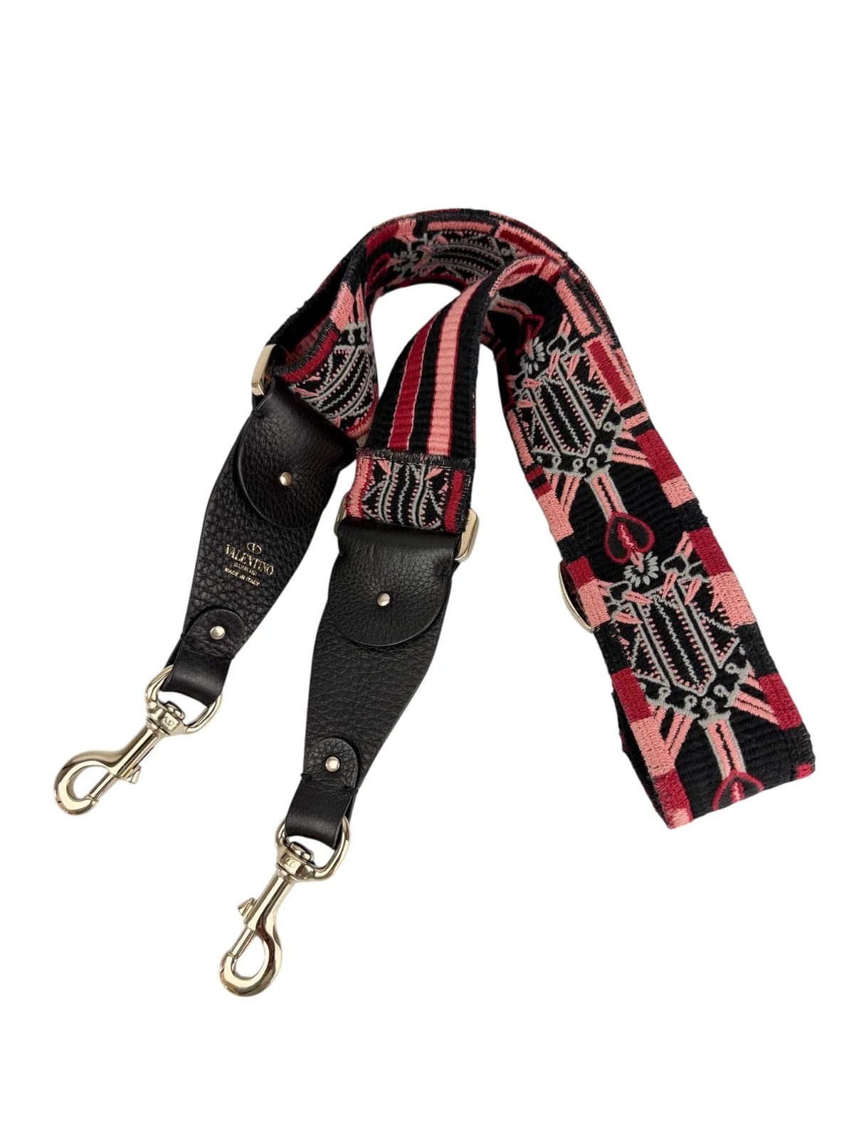 Valentino Heart Embroidered Guitar Strap 2