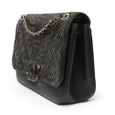 Chanel Flap V Stitch Chain Coco Mark #BCB389 4
