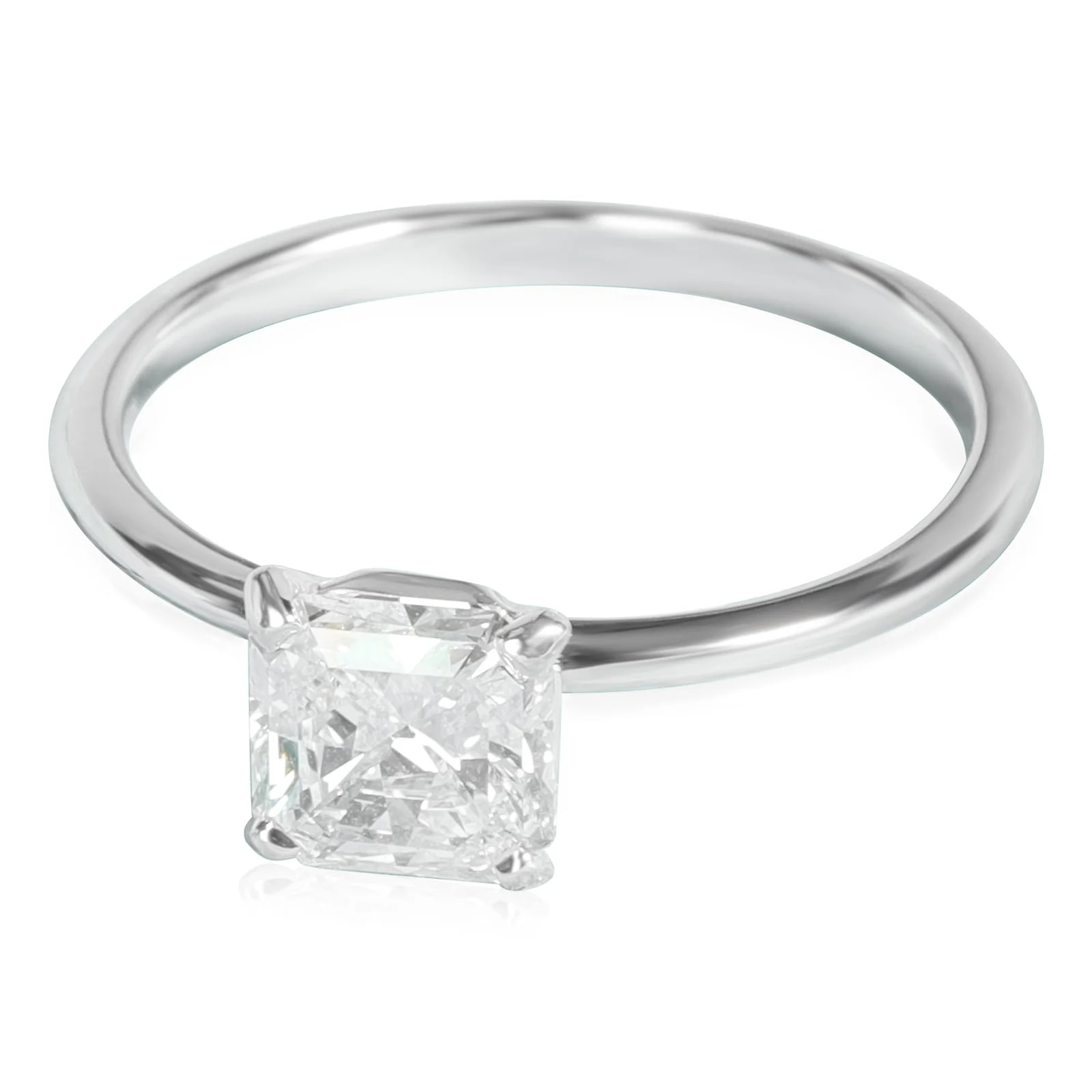 Tiffany & Co. 1.01 Ct Cut Cornered Square Mixed True Engagement Ring 950 3