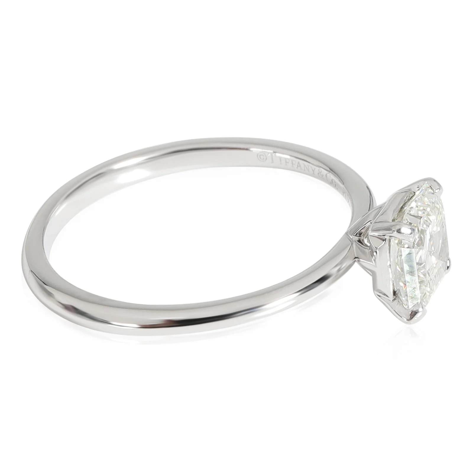 Tiffany & Co. 1.01 Ct Cut Cornered Square Mixed True Engagement Ring 950 4