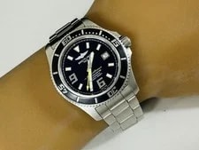 Breitling Superocean 44 A17391 Black Automatic Excellent A7408 2
