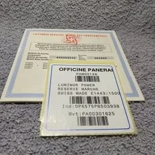 Officine Panerai Genuine PAM00126 Tag Seal C.o.s.c. Certificate 4