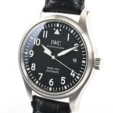 IWC Pilot Mark 18 IW327009 Stainless Steel Black Leather 2