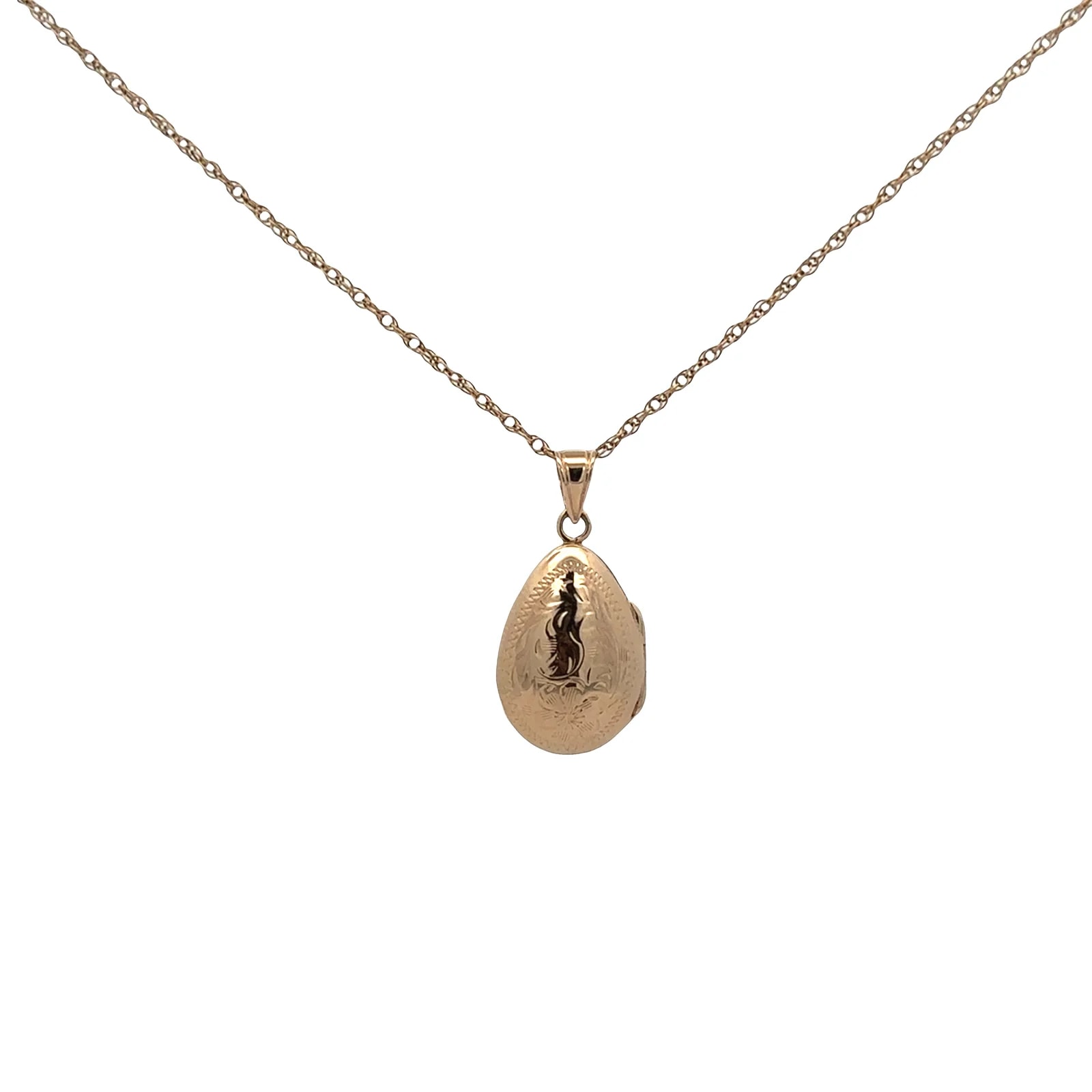 Store5a — Engraved Tear Drop Locket — Jewelry — resale