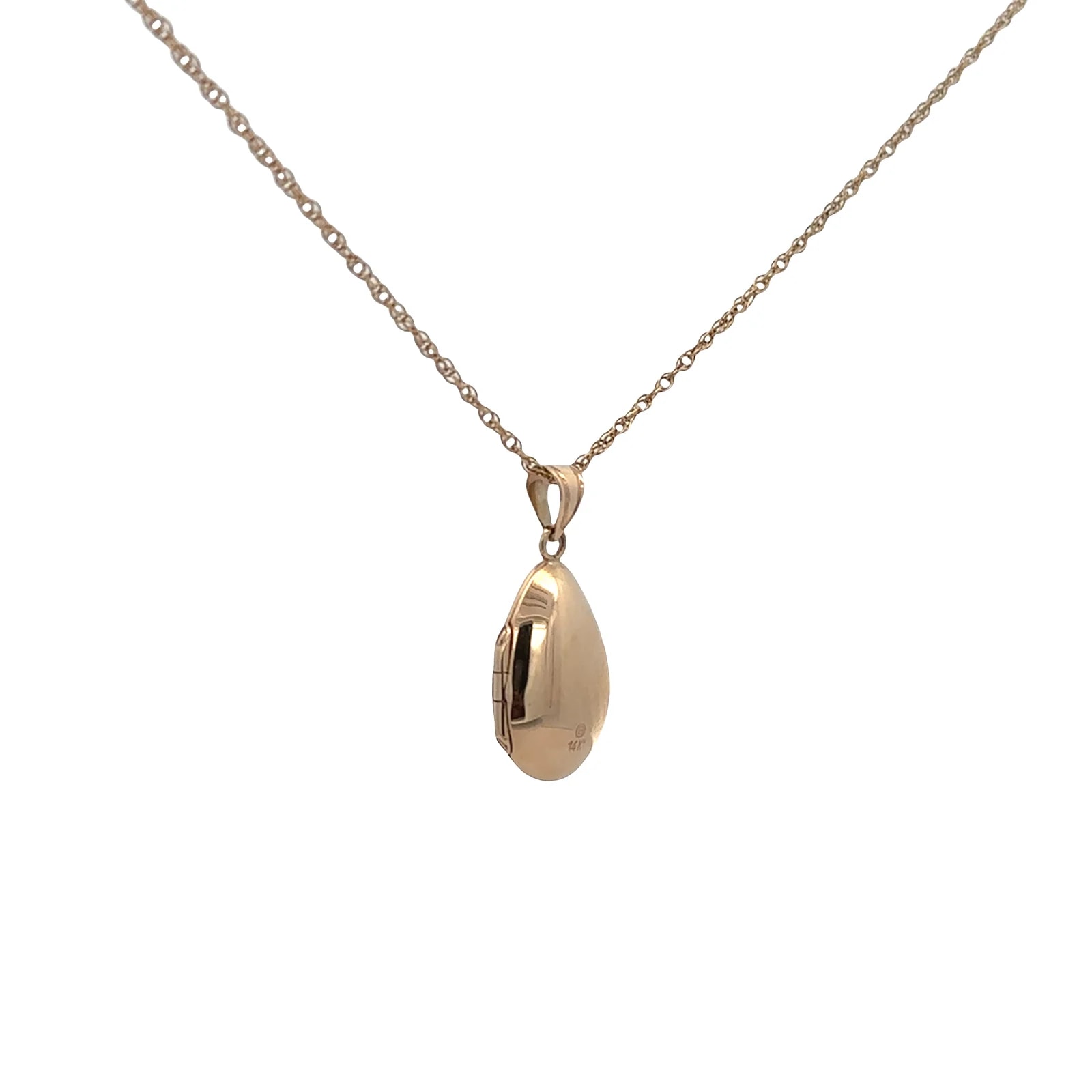 Engraved Tear Drop Locket 3