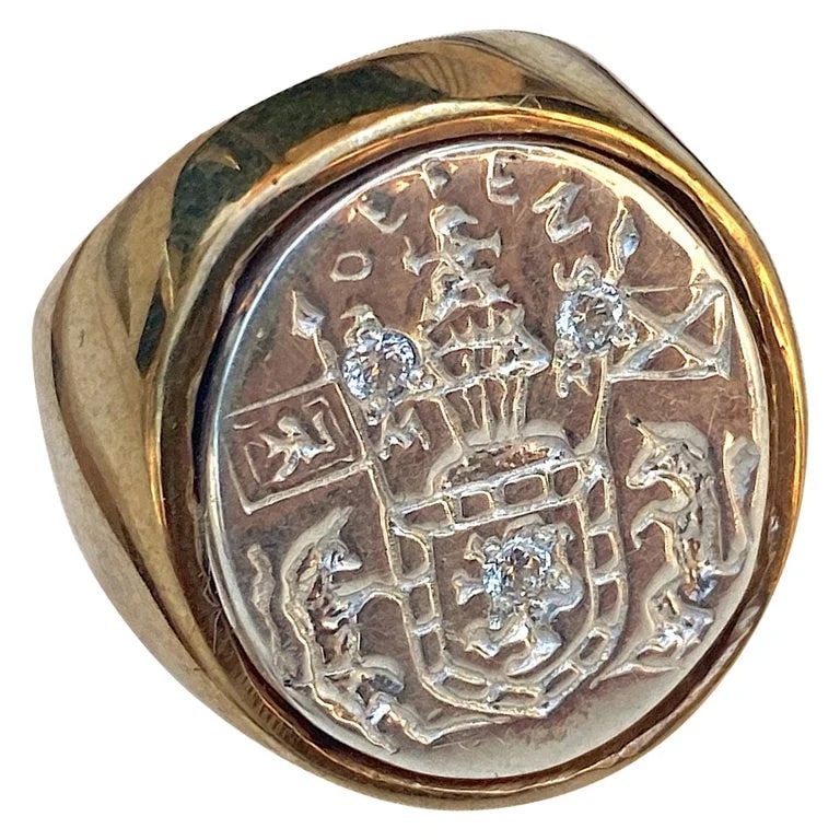 J Dauphin — Crest Signet Coat of Arms Mary Queen of Scots — Jewelry — resale