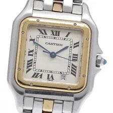 Cartier — Cartier Pantheremm 2 Row Date Beige Dial Quartz Boy's Watch_940098 — Watch — resale