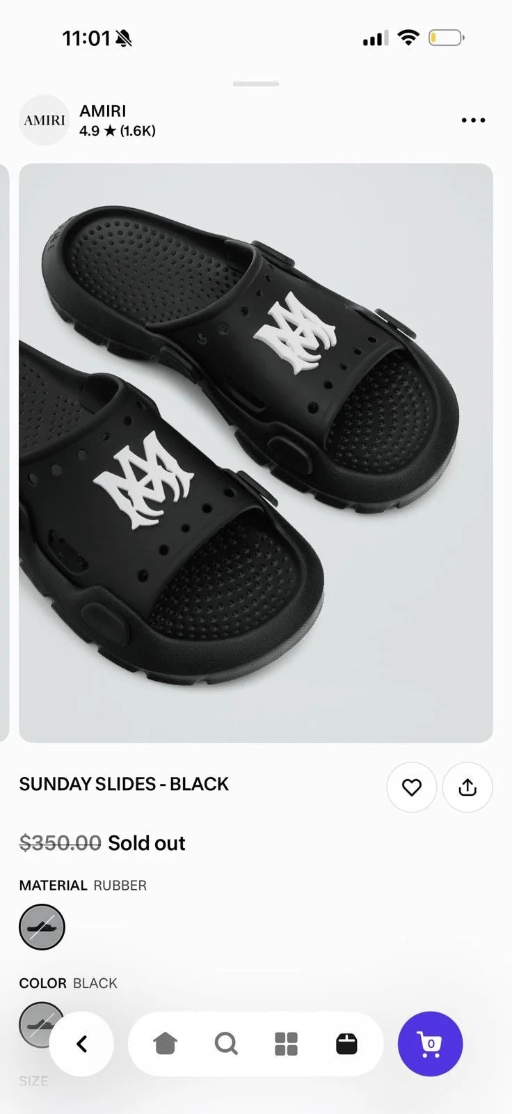 Amiri — Amiri ’s Slides — Sneaker — resale