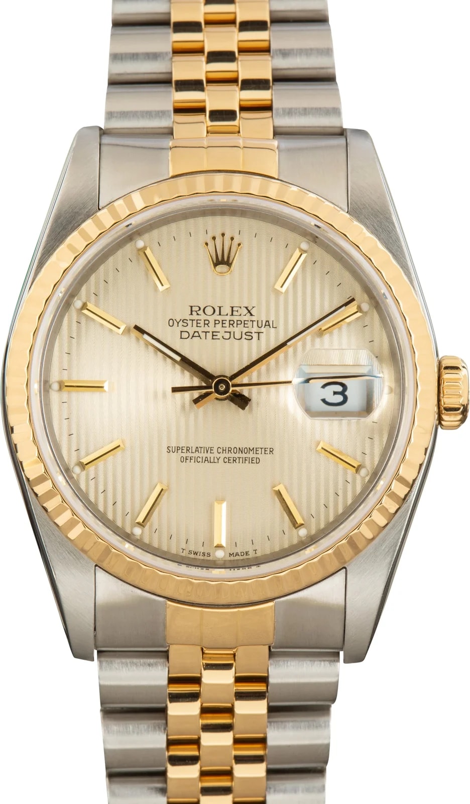Rolex Datejust Ref 16233 Silver Tapestry Dial 2