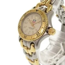 Excellent Condition TAG Heuer Sel Series S95.708 SS Ivory Quartz Silv 3
