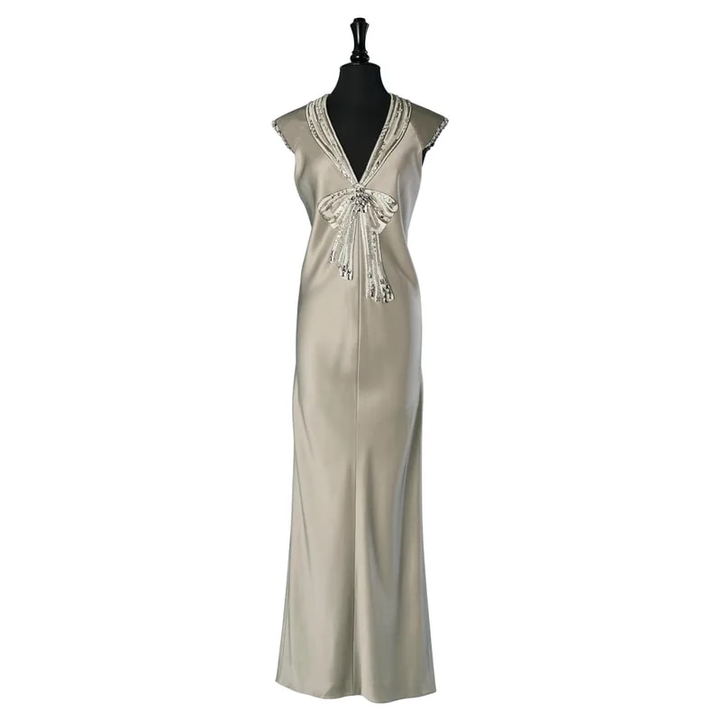 Chanel — Evening Dress With Rhinestone Beadwork — Clothing — resale