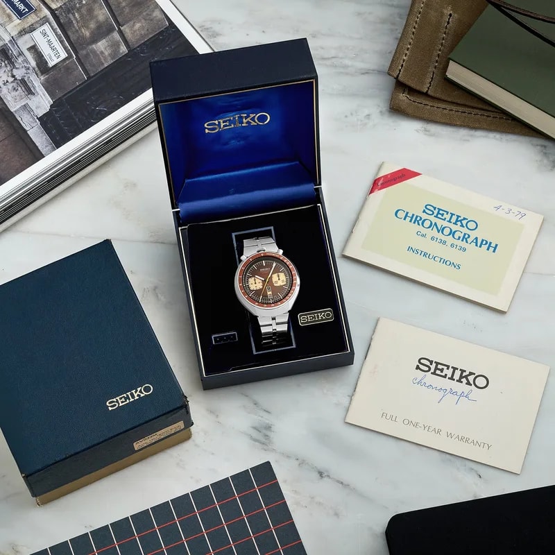 1970s Seiko "Bullhead" Automatic Chronograph Ref. 6138-0060T With Box and Papers 3