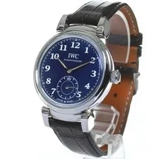 IWC Schaffhausen Davinci IW358102 40mm SS Leather Navy Automatic Small #C155 2