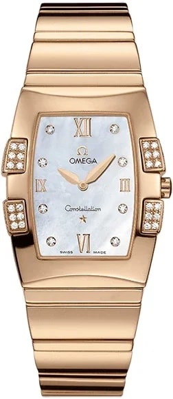 Worldofluxuryus — Omega Constellation Quadrella 18K Rose Gold & Diamonds Lady's — Watch — resale