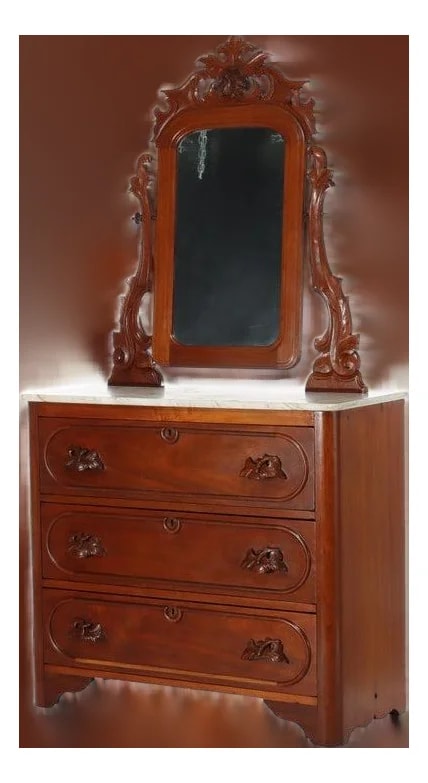 Antique Renaissance Revival 3-Drawer Top Chest — Furniture — resale