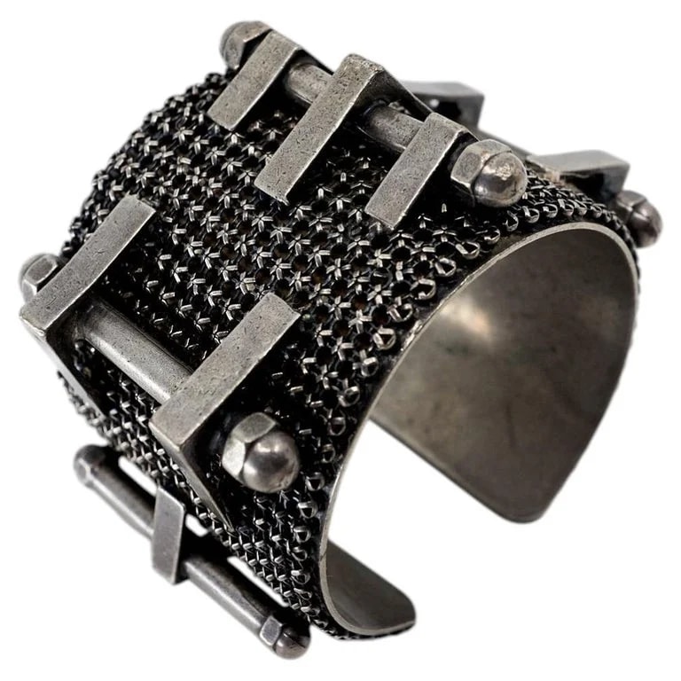J Dauphin — Brutalist Cuff Sculptural Antique Studs — Jewelry — resale