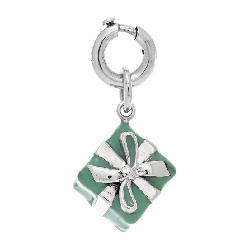 Tiffany & Co. — Enamel Gift Box Charm — Jewelry — resale