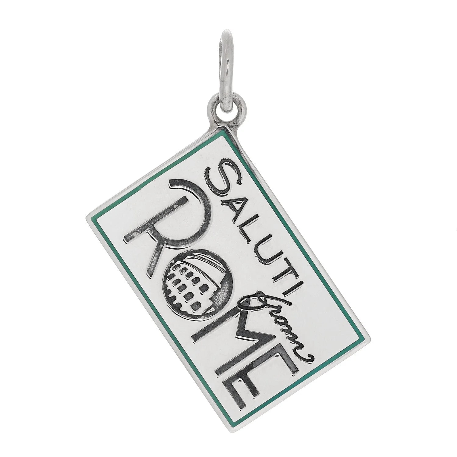 Tiffany & Co. — Enamel Rome Postcard Charm — Jewelry — resale