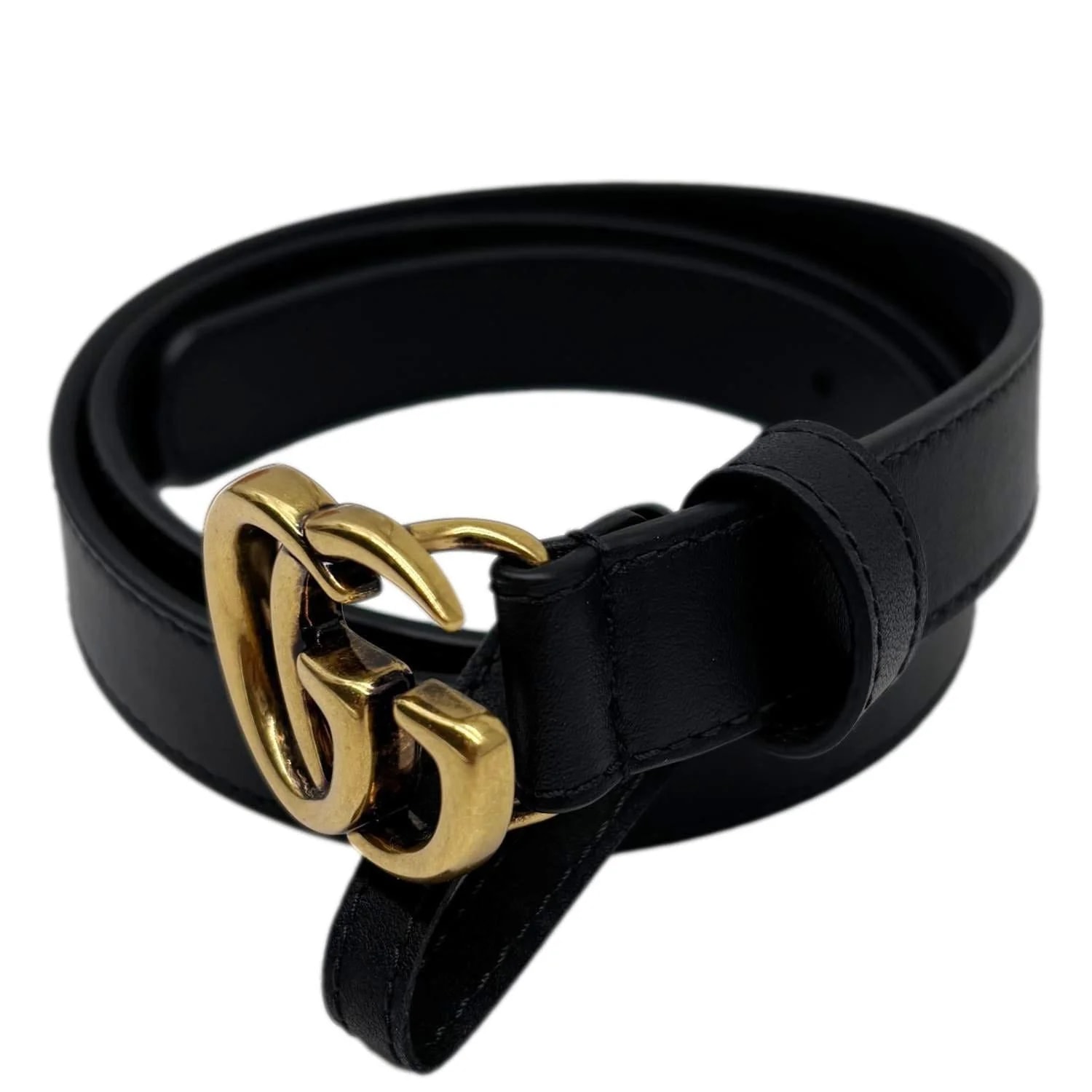 Gucci Double G Buckle Belt Size 75/30 409417 3