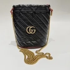 Gucci — Authentic Gucci Marmont Mini Matelasse Bucket Crossbody — Handbag — resale