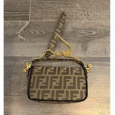 Fendi Small Monogram Crossbody / , Chain, Magnetic Close 2