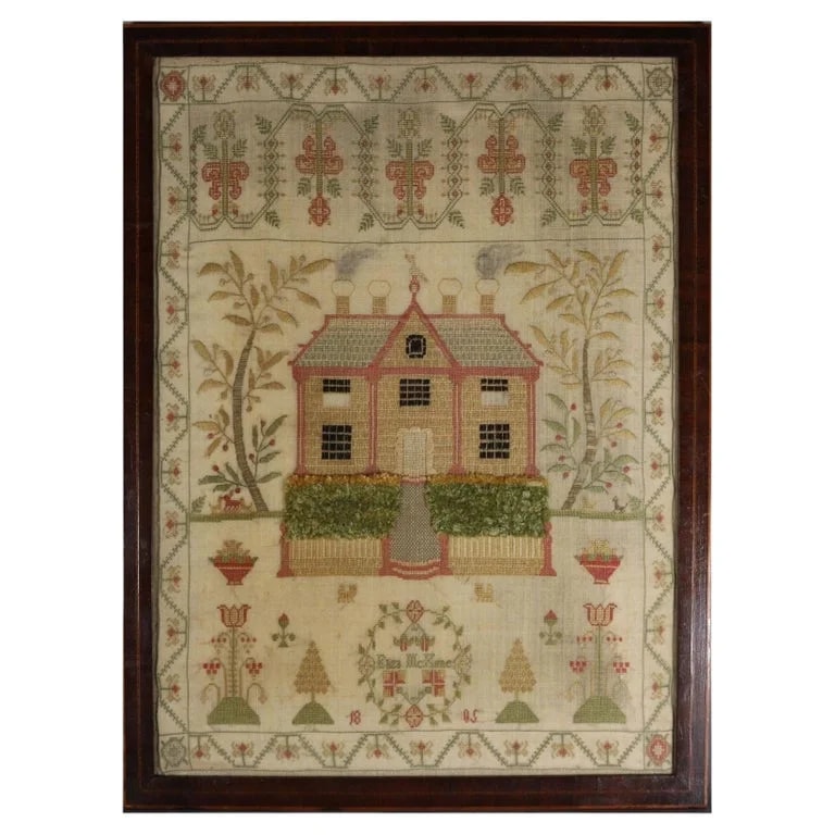 Antique Scottish Sampler, 1805, By Eliza McKune — Furniture — resale