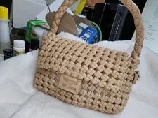 Fendi Woven Logo Accent Top Handle Hardware for 2