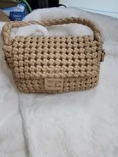 Fendi Woven Logo Accent Top Handle Hardware for 3