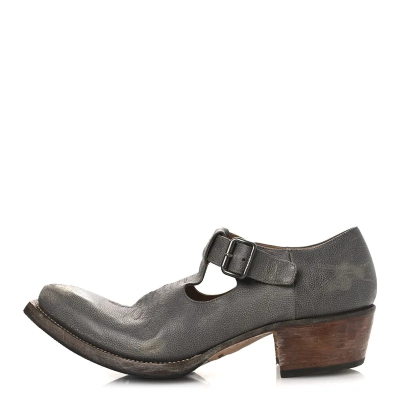 Prada — Antique Buckle 9.5 Mercurio — Designer Shoe — resale