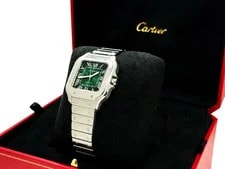 2026 Cartier Santos Medium Green Dial 4072 WSSA0061 35mm Stainless Steel 4